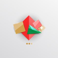 Modern abstract geometric info banner N127