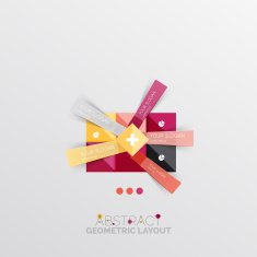 Modern abstract geometric info banner N133