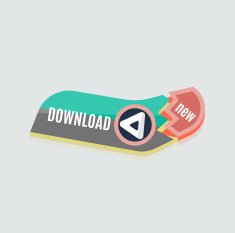 Colorful download web button Modern flat design N57