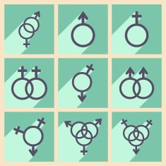 Flat with shadow concept and mobile application equality of the