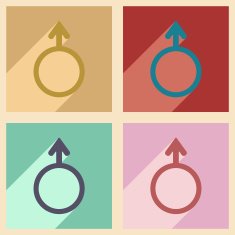 Flat with shadow concept and mobile application equality of the N4