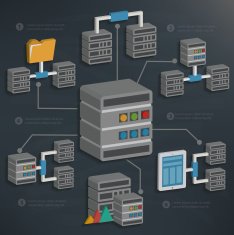 Network design three dimension info graphic design N2