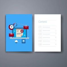 Templates Design Set of Web Mail Brochures Mobile Technology Infographic N68