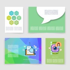 Templates Design Set of Web Mail Brochures Mobile Technology Infographic N77