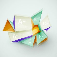 Geometric shapes with sample text Abstract template N122