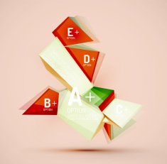 Geometric shapes with sample text Abstract template N127