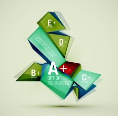 Geometric shapes with sample text Abstract template N129
