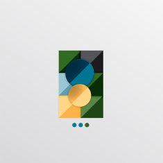 Modern abstract geometric info banner N138