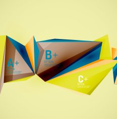 Geometric shapes in the air Vector abstract background N190