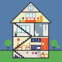 House remodeling infographic Vector