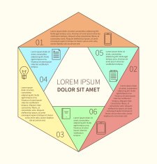 Polygonal infographic diagram N3