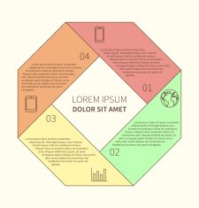 Polygonal infographic diagram N6