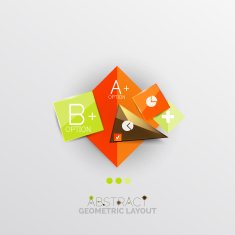 Modern abstract geometric info banner N143