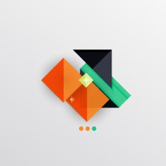 Modern abstract geometric info banner N144