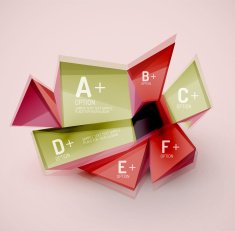Geometric shapes with sample text Abstract template N134