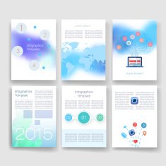 Templates Design Set of Web Mail Brochures Mobile Technology Infographic N139