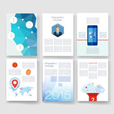 Templates Design Set of Web Mail Brochures Mobile Technology Infographic N141
