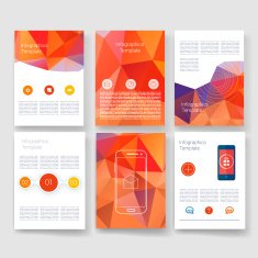 Templates Design Set of Web Mail Brochures Mobile Technology Infographic N151