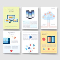 Templates Design Set of Web Mail Brochures Mobile Technology Infographic N152
