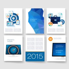 Templates Design Set of Web Mail Brochures Mobile Technology Infographic N162