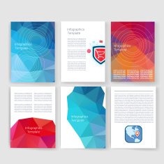 Templates Design Set of Web Mail Brochures Mobile Technology Infographic N165