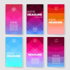 Templates Design Set of Web Mail Brochures Mobile Technology Infographic N173