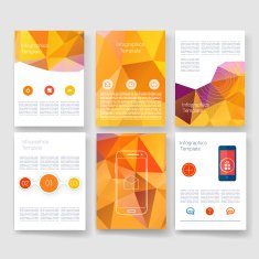 Templates Design Set of Web Mail Brochures Mobile Technology Infographic N182