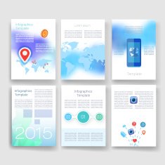 Templates Design Set of Web Mail Brochures Mobile Technology Infographic N232