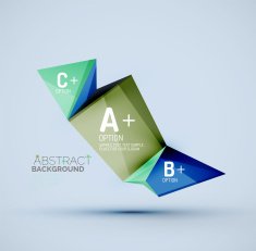 Geometric shapes with sample text Abstract template N140