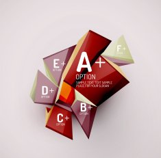 Geometric shapes with sample text Abstract template N142