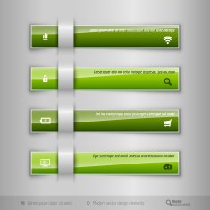 Modern business tabs infographics template for web design or N15