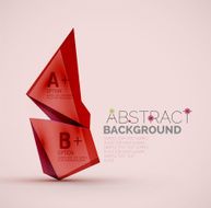 Geometric shapes with sample text Abstract template N143