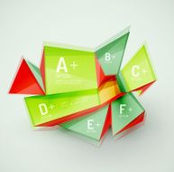 Geometric shapes with sample text Abstract template N144