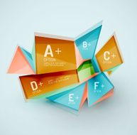 Geometric shapes with sample text Abstract template N146