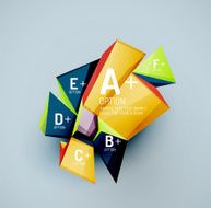 Geometric shapes with sample text Abstract template N147