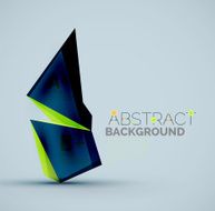 Geometric shapes with sample text Abstract template N148