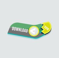 Colorful download web button Modern flat design N68