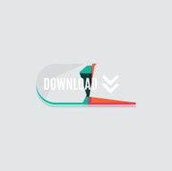 Colorful download web button Modern flat design N72