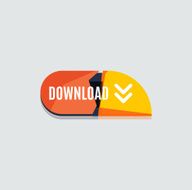 Colorful download web button Modern flat design N74