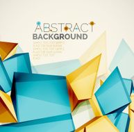 Geometric shapes with sample text Abstract template N149