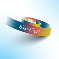 banner in the form of twisted ribbon eps 10