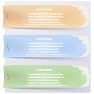 Abstract color paper banners for infographic staples Vector