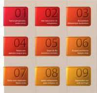 Set of bookmarks Vector illustration Labels steps or items