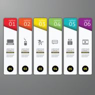 colorful banners template for step presentation