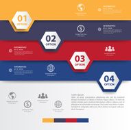 Design multicolour number banners template graphic or website ve N8