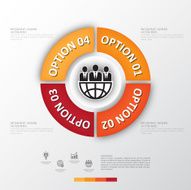 Business Infographics circle origami style Vector illustration v N2