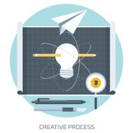 Creative Process Stylish minimal and fully editable vector icon