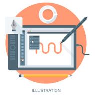 Illustration theme flat style minimal stylish colorful vector N2