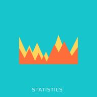 Statistics flat style colorful vector icon