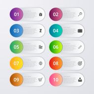 Vector illustration infographics ten options N6